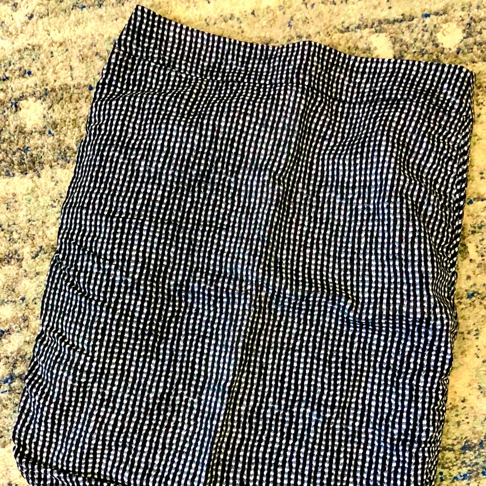 Loft blue patterned pencil skirt